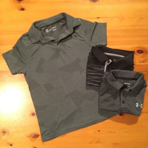 Under Armour Other - Set of 3 Boys Under Armour Heatgear Polo Tees